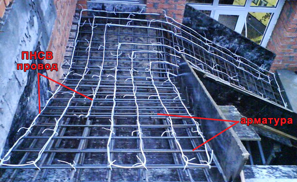 Применение кабеля ПНСВ для электрического прогрева бетона